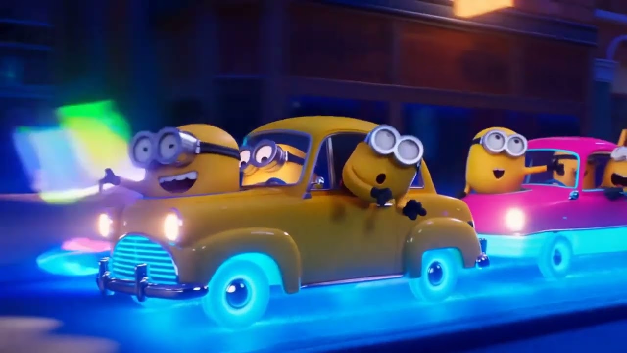 Minions’ Retro Neon Taxi Madness