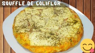 Soufflé de COLIFLOR  Receta fácil, delícioso y económico / Sin HORNO /pastel de coliflor keto