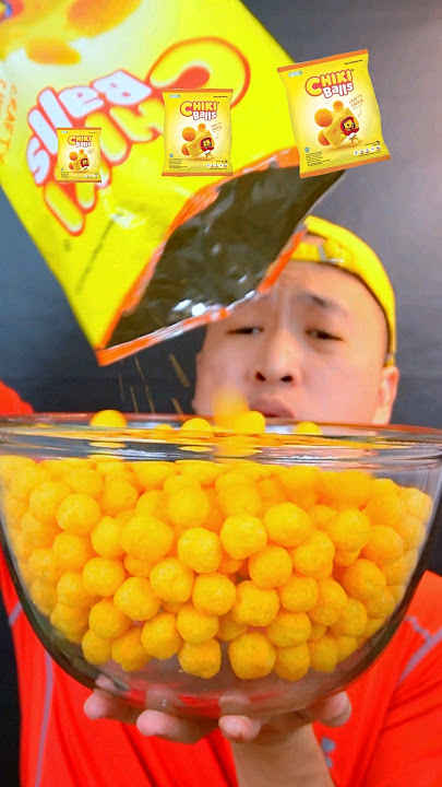 Makan Chiki Balls Kecil, Sedang, Besar🐥 #asmr #mukbang #makansesuaiemoji #videomakan