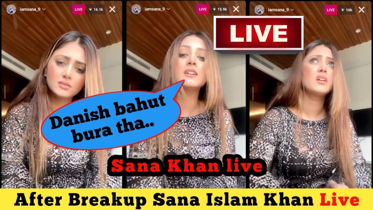 I Hate Danish after breakup  Sana islam khan Live on Instagram  Danish and Sana breakup video