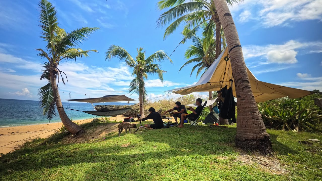 Relaxing Camping on a Secluded Beach