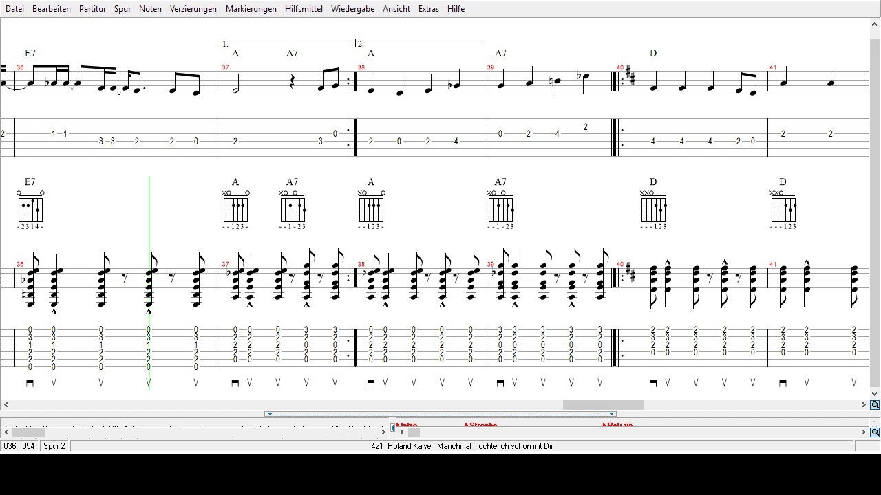 Roland Kaiser -  Manchmal möchte ich schon mit Dir  - Tabs