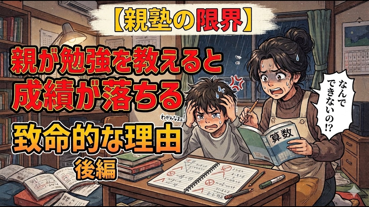 【親塾の限界】親が勉強を教えると成績が落ちる致命的な理由 後編