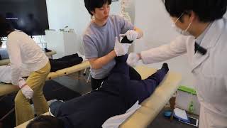 A video showing how to release tension in the pelvis and spine in