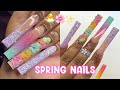 Pastel spring set  using nail hauses new acrylic collection    full nail tutorial 
