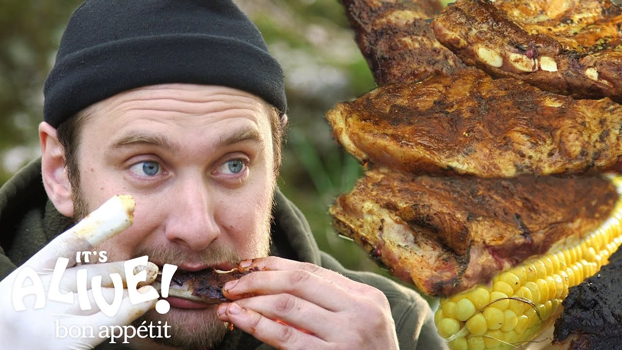 Brad Makes Campfire Ribs   It