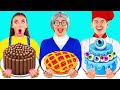 Me vs grandma cooking challenge  kitchen war by fun food