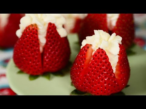 Cream Filled Strawberries Recipe Demonstration Joyofbaking-11-08-2015