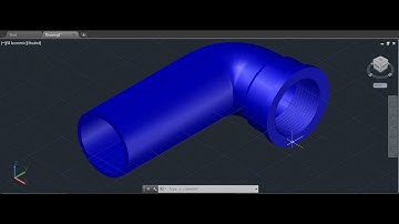 AutoCAD 3D Elbow Pipe Tutorial, Female 90 Corner Pipe Fitting