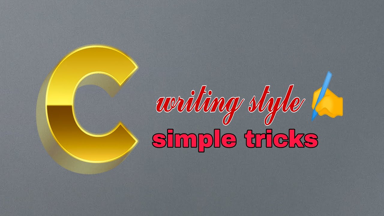writing Style C ️ | Simple tricks | Write Letter C #autograph # ...