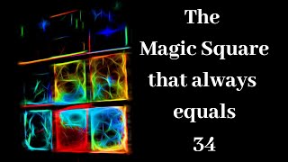 Math number grid puzzle that every number equals 34 Logic grid puzzles