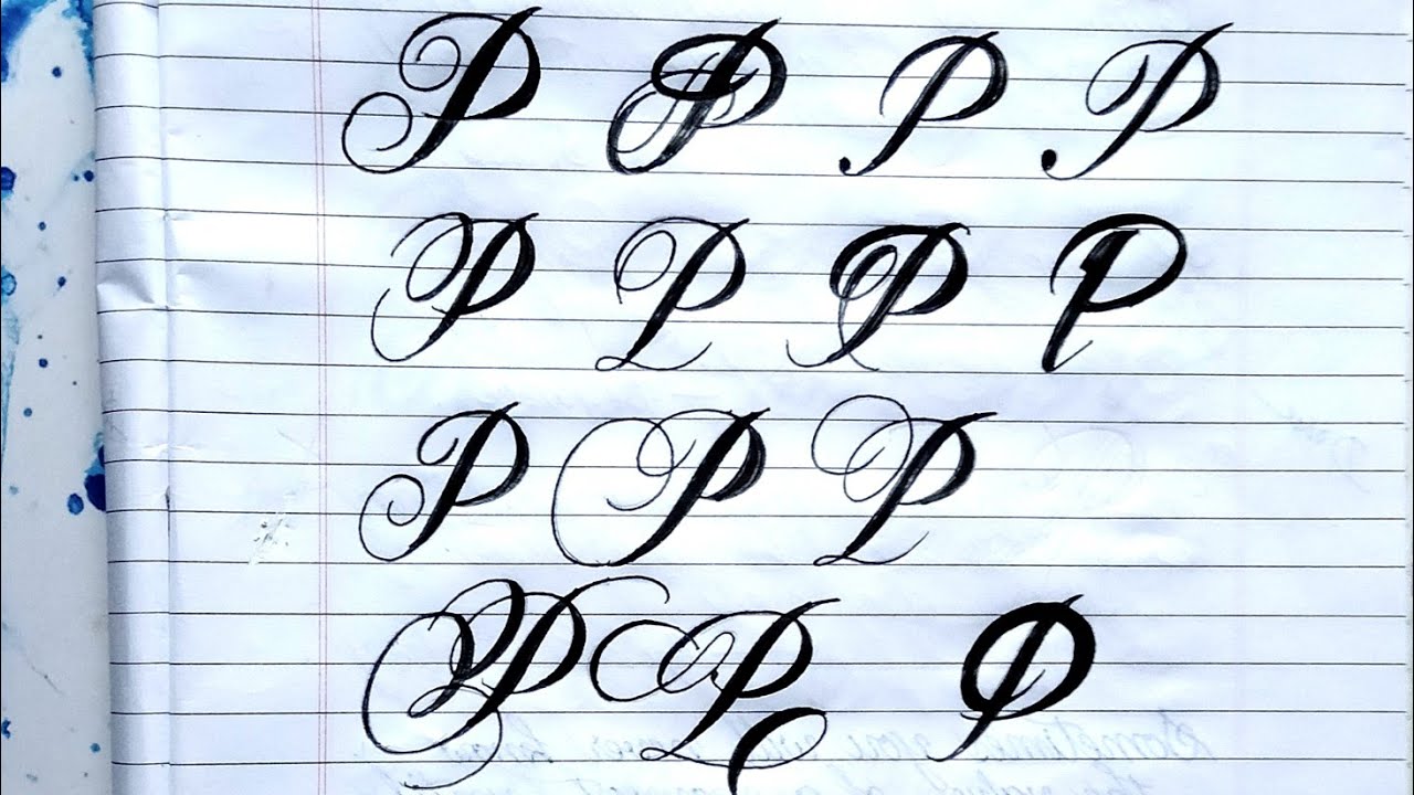 Чистописание п. P каллиграфия. Letter p Calligraphy. Signs of writing.