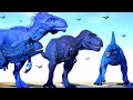 Big Blue Dinosaurs Fighting in Jurassic World Evolution T-Rex vs I-Rex vs Indoraptor
