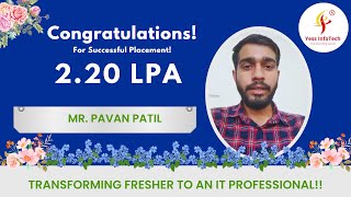 Our Student Mr. Pawan Patil Got Placed In Technosoft Engineering Projects Ltd 2.2Lpa Data Analyst