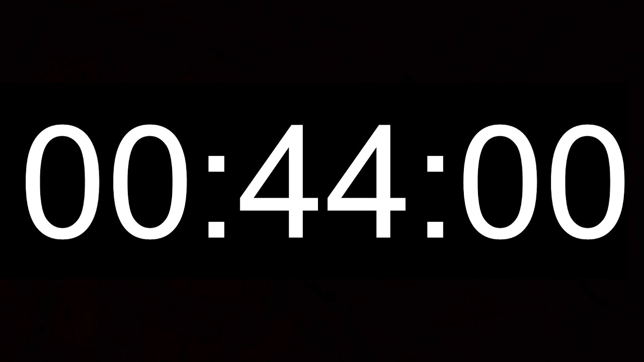 44 minutes TIMER & ALARM 1080p COUNTDOWN YouTube