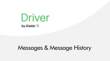 14. iCabbi Driver App 2022 - Messages & Historical Messages