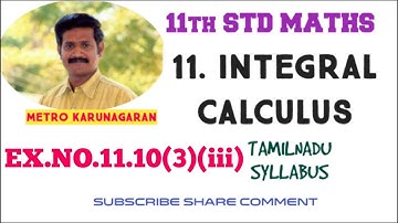 11th Std Maths Ex.11.10(3)(iii) Integrate 1/√ 9+8x-x²