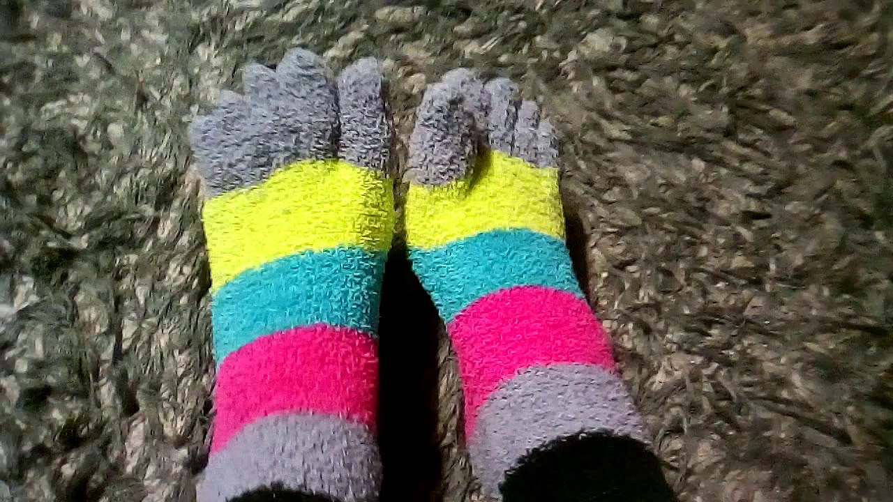 My Coloured Fuzzy Toe Socks Youtube 