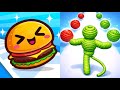 Food Run VS Rope Man Run Max Levels Unlocked Speedrun Gameplay
