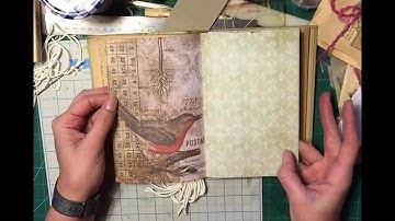 Simple Hybrid Altered Book Art Journal, Junk Journal from an Old Book!