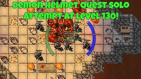 Demon Helmet Quest Solo Attempt at Level 130! - Tibia