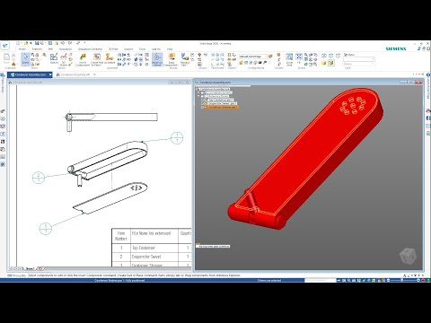 SOLID EDGE 2020 - CONDENSER ASSEMBLY - DRAWING - COFFEE MACHINE