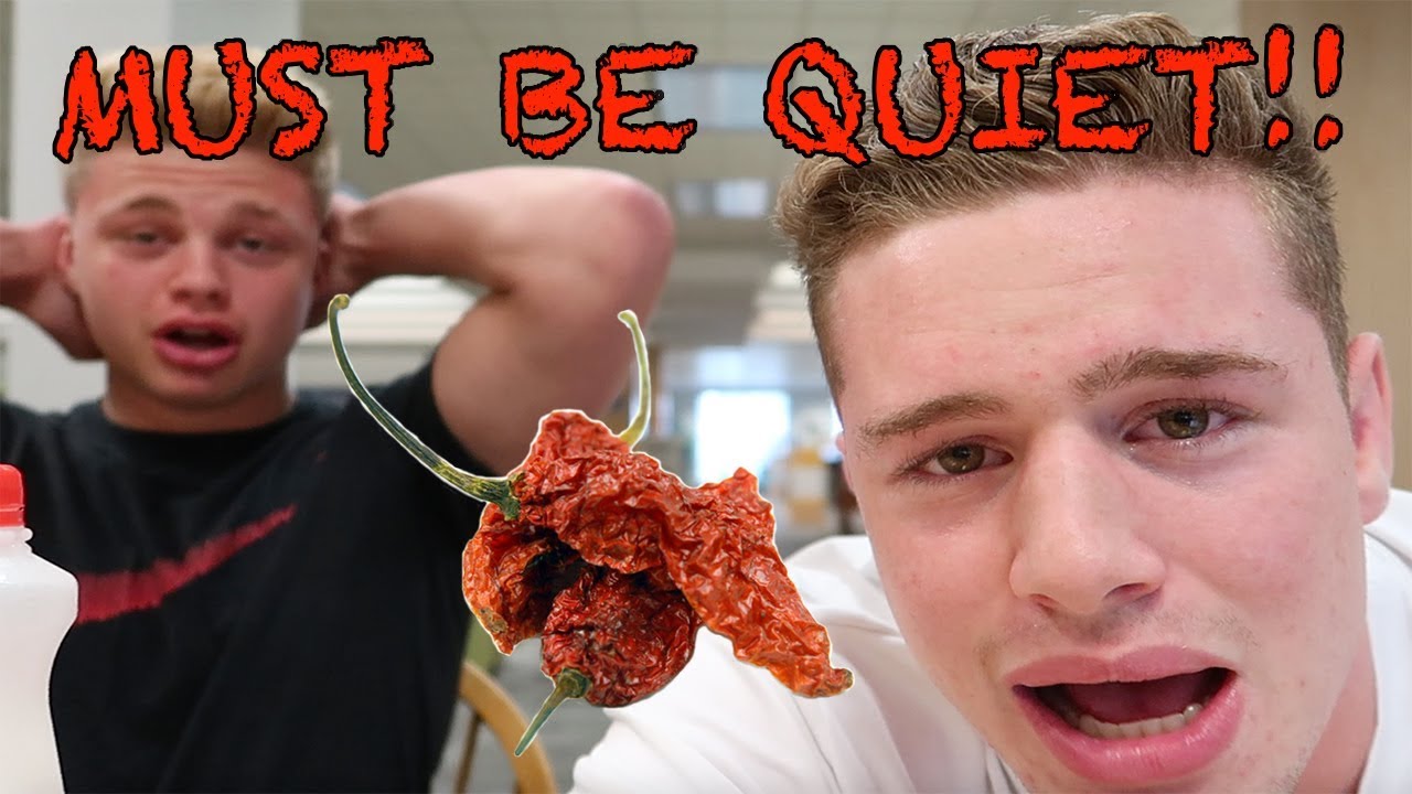 Eating Ghost Peppers In a Library! (Horrible Idea) YouTube