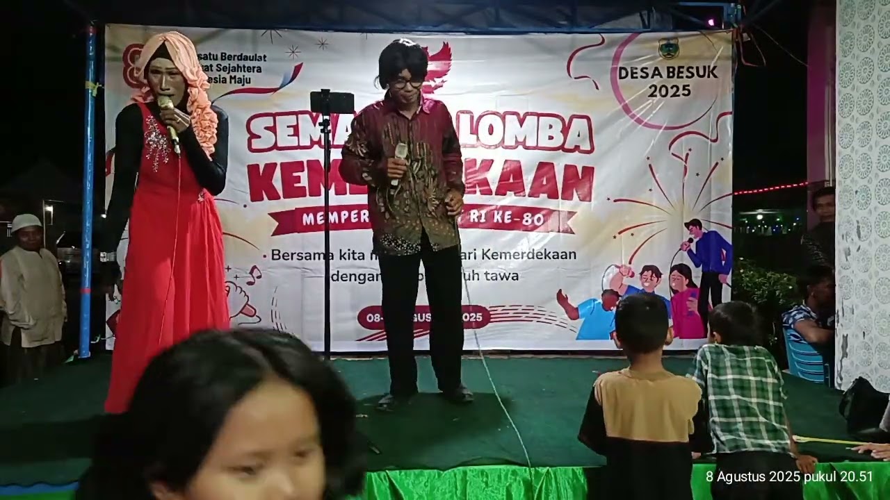 Bintang Tamu,dalam rangka memeriahkan acara Lomba Karaoke di Desa , 8 Agustus 2025