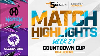 @FLMayhem  vs @LAGladiators | Countdown Cup Qualifiers Highlights | Week 21 Day 2