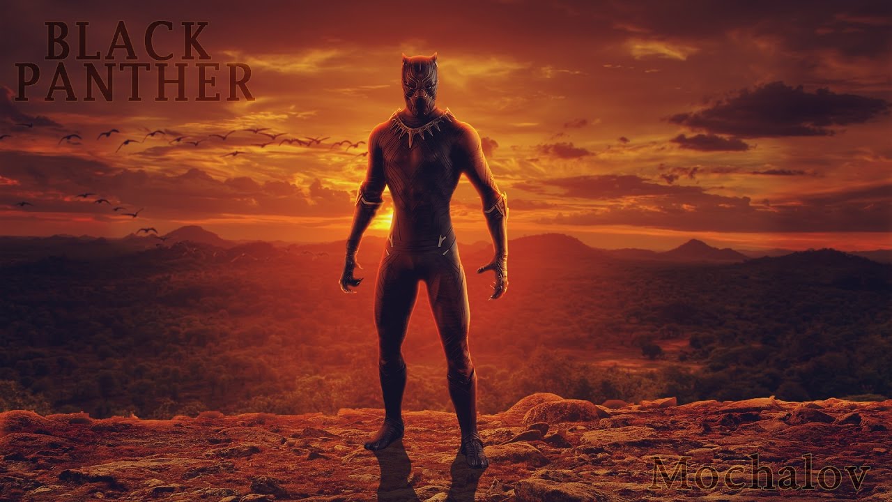 Черная пантера в фотошопе. Марвел(Black Panther speed photoshop)