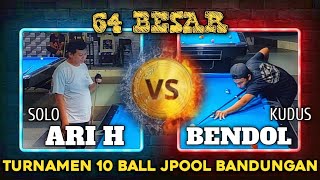 Ari H Solo 🆚 Bendol Kudus | Turnamen 10 Ball JPOOL Bandungan