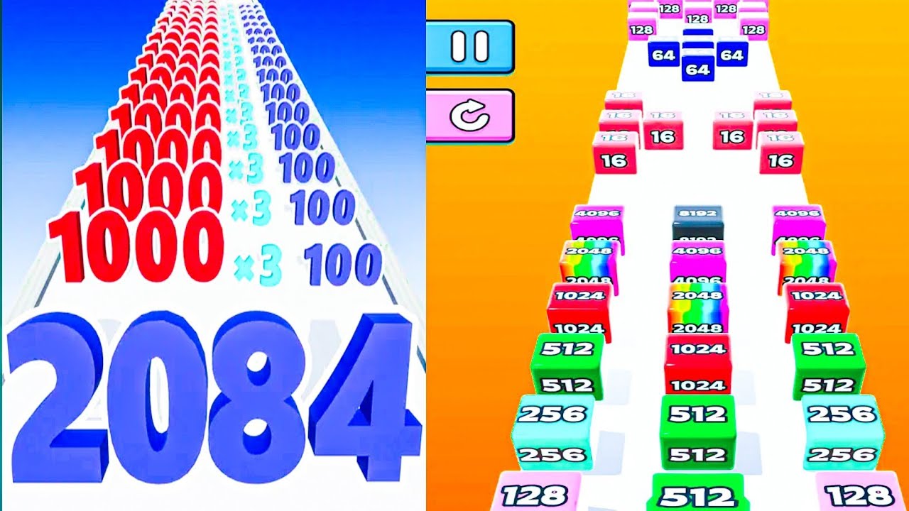 Number Merge 3D 🛑 & Jelly Run 3d Satisfying Fun Gameplay  