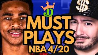 NBA DFS Monday 4/20 (DraftKings NBA MUST PLAYS) | NBA DFS Picks + Bets