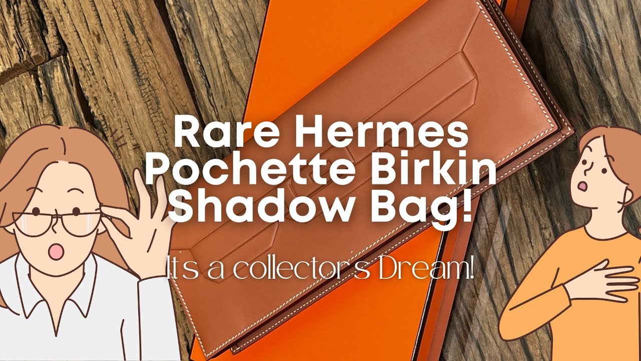 The Hard To Find Hermes Pochette Shadow Birkin Cluch Is