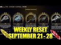Devstream 189 This Week! Warframe Weekly Reset September 21 - 28