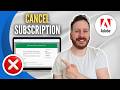 How To Cancel Adobe Subscription