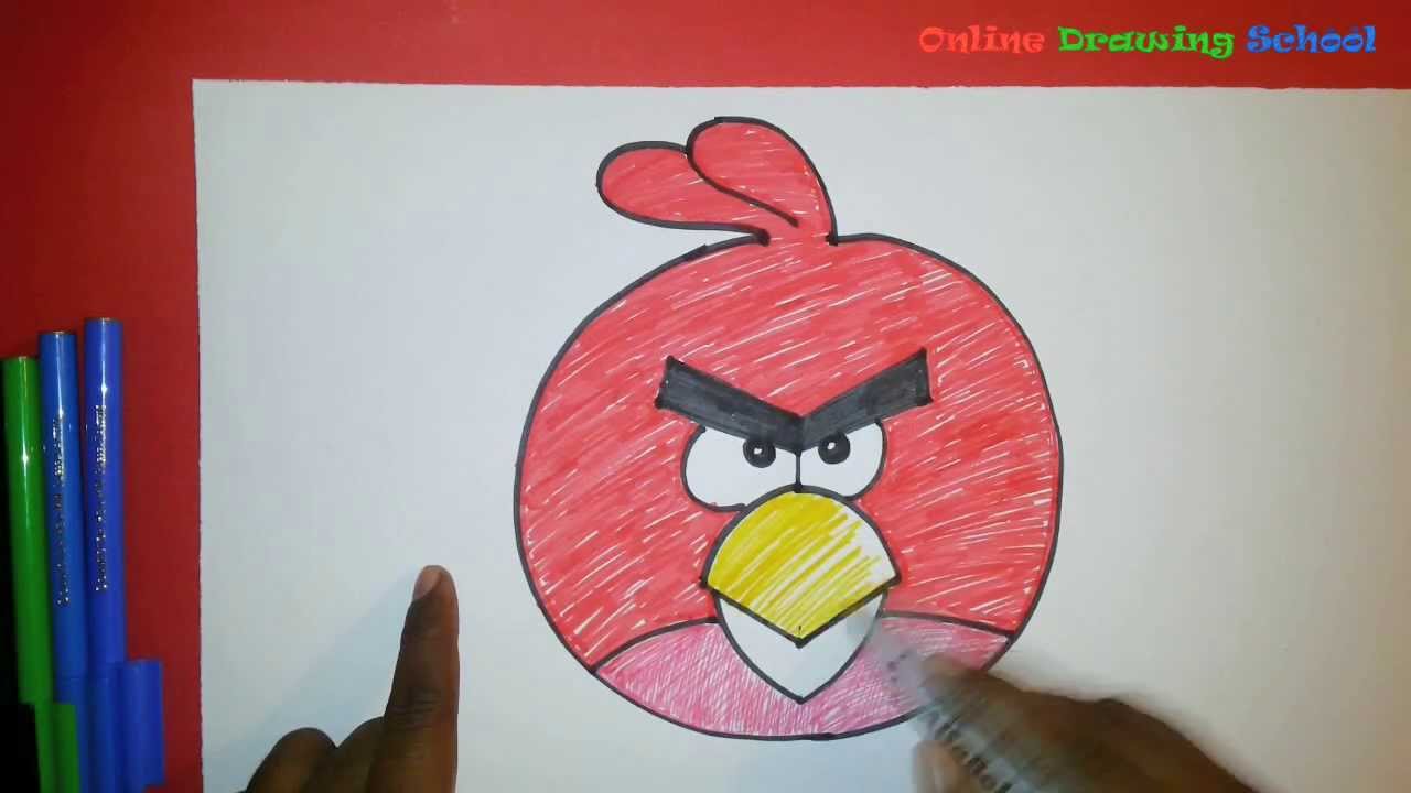 How to Draw Angry birds step by step - Lesson 3 - YouTube