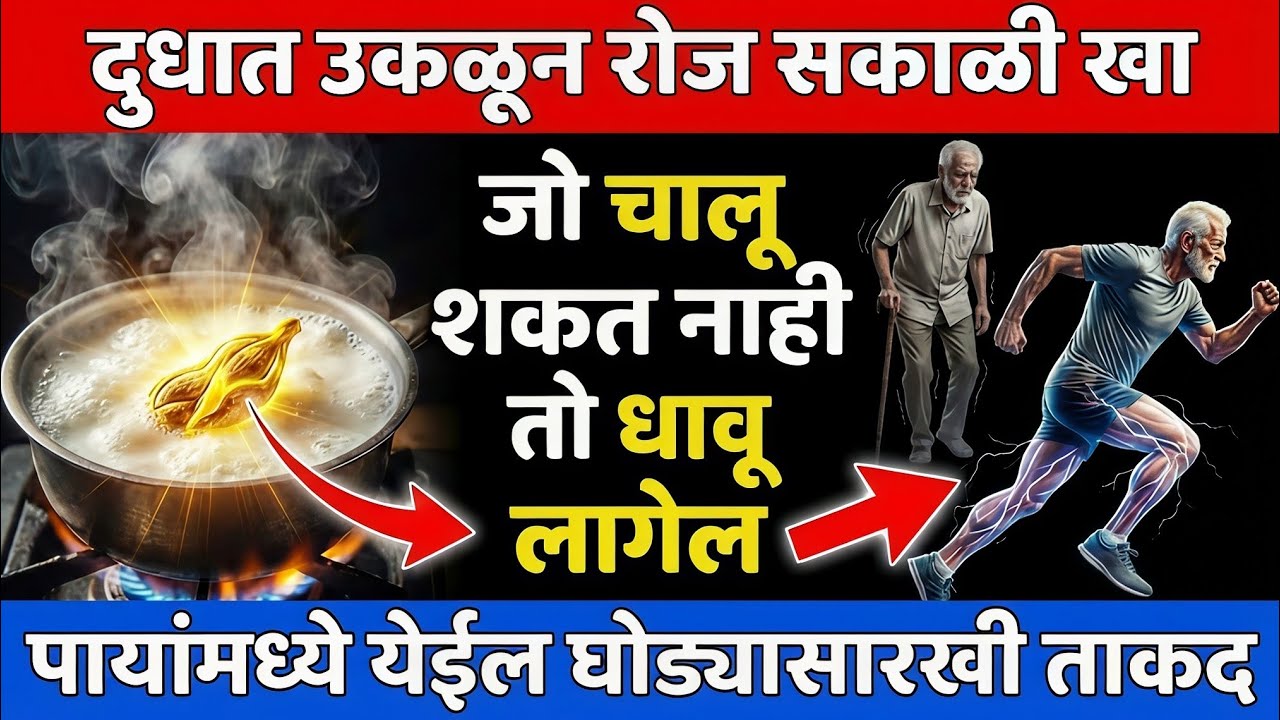 दुधात उकळून रोज सकाळी खा | पायांमध्ये येईल घोड्यासारखी ताकद 💪🐎