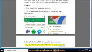 Cancel AVG Secure VPN subscription on Android/iPhone