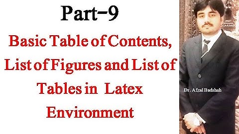Basic Table of Contents, List of Figures and List of Tables in Latex | #writing #writingtips