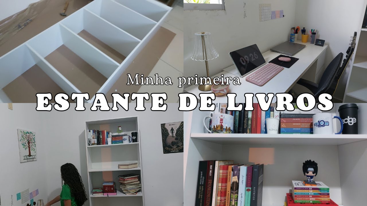 MONTANDO E ORGANIZANDO MINHA ESTANTE DE LIVROS