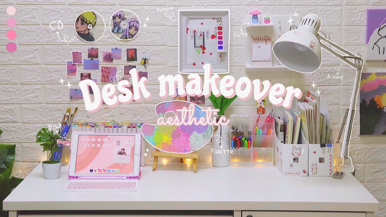 Desk makeover | جوله في مكتبي ♡ تجهيزاتي للمدرسه ♡ مشترياتي من shein 🎀