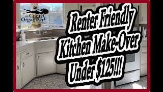Renter friendly kitchen makeover - Under $125!!