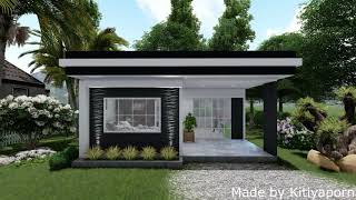 แบบบ้านขนาดเล็ก บ้านสไตล์โมเดิร์น/minimalist house/ low cost house 5x6 m