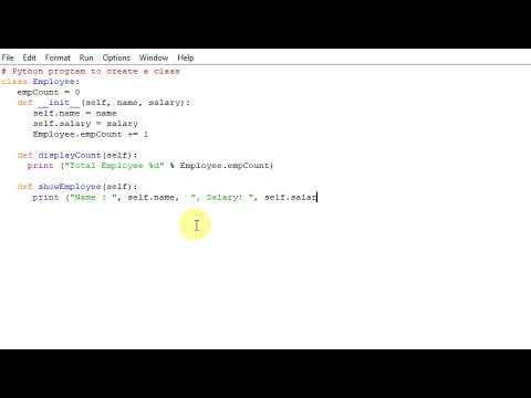 Python program to create a class - YouTube