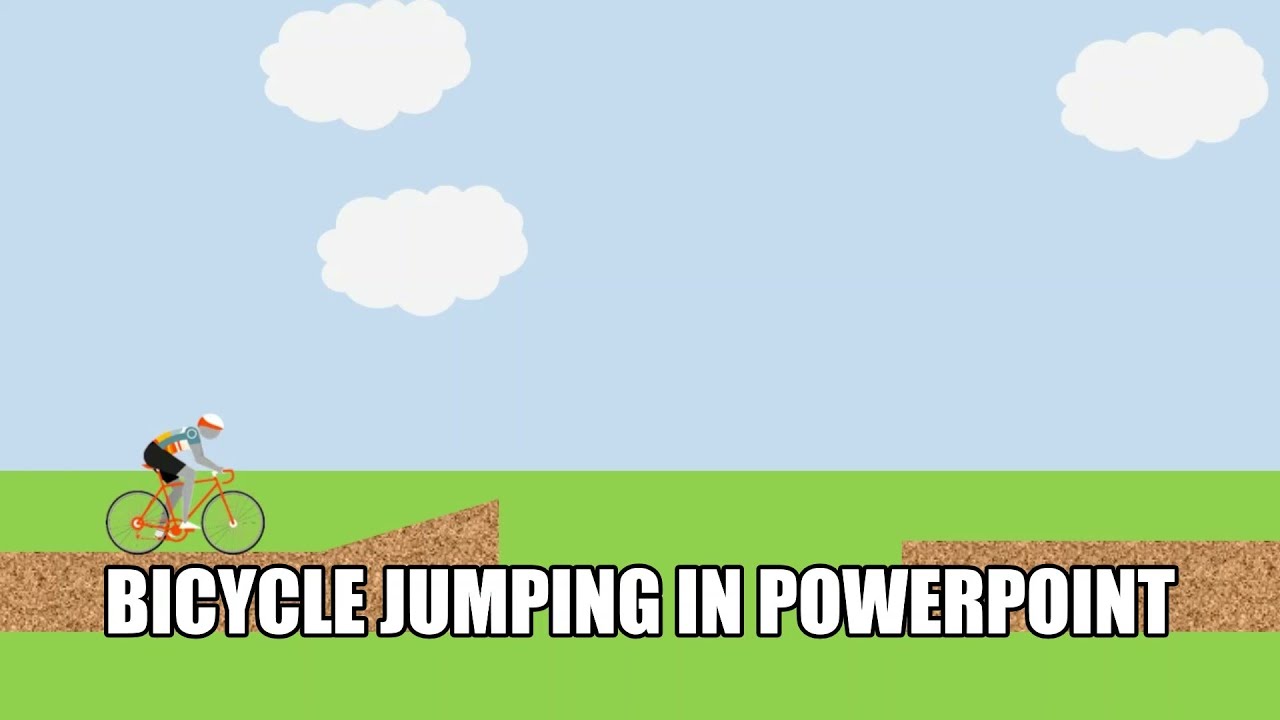 Bicycle jumping In PowerPoint How to create Animated bicycle jumping