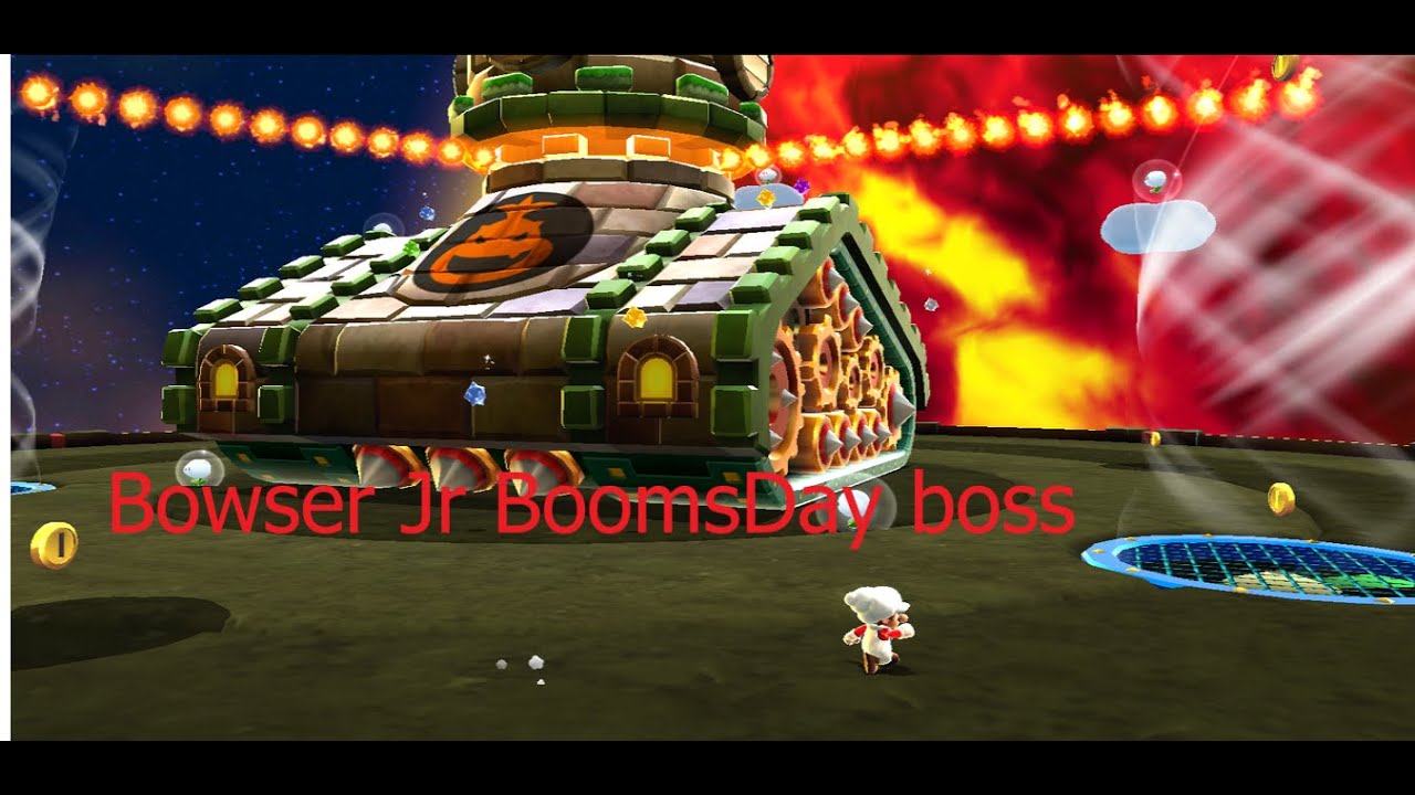 Super Mario Galaxy 2- Bowser Jr Booms Day machine boss fight. - YouTube