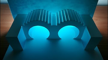 3d Double Arch Bridge｜Pop up card｜paper art｜Origami Architecture｜kirigami｜3d雙拱橋卡片