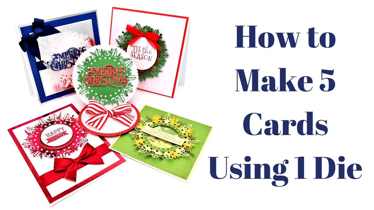 How To Make 5 cards With 1 Die - YouTube