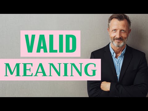 Valid | Meaning of valid